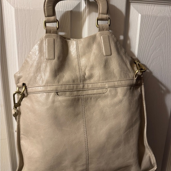 HOBO Cream Leather Shoulder Bag - Picture 1 of 8